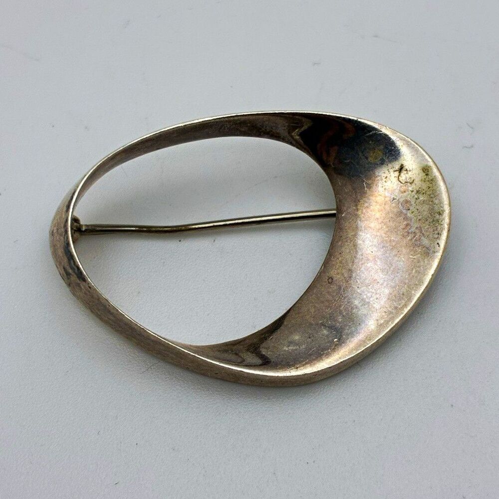 Ronald Hayes Pearson Sterling Silver Modernist Brooch Signed VTG 7.47g TESTED